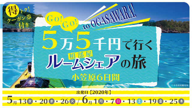 5.5万円で行く！ルームシェアの旅 小笠原6日間