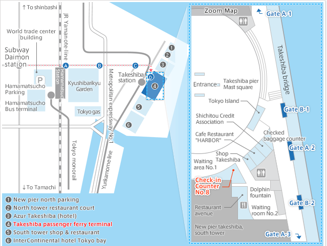 Boarding Area Guide Map